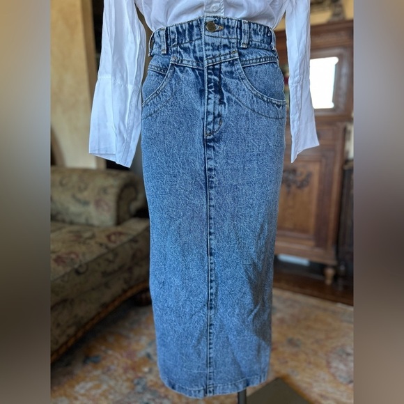 Whipp Dresses & Skirts - Vintage 80s Whipp Denim Midi Skirt 3